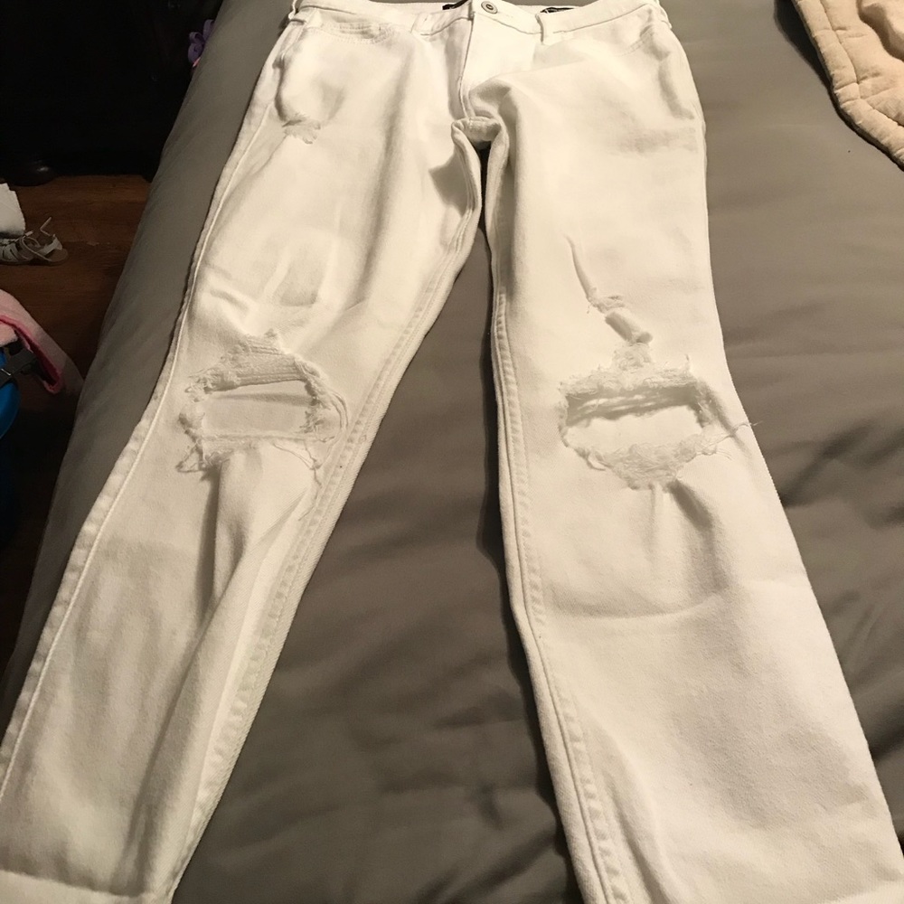 Holister high rise supper skinny crop jeans